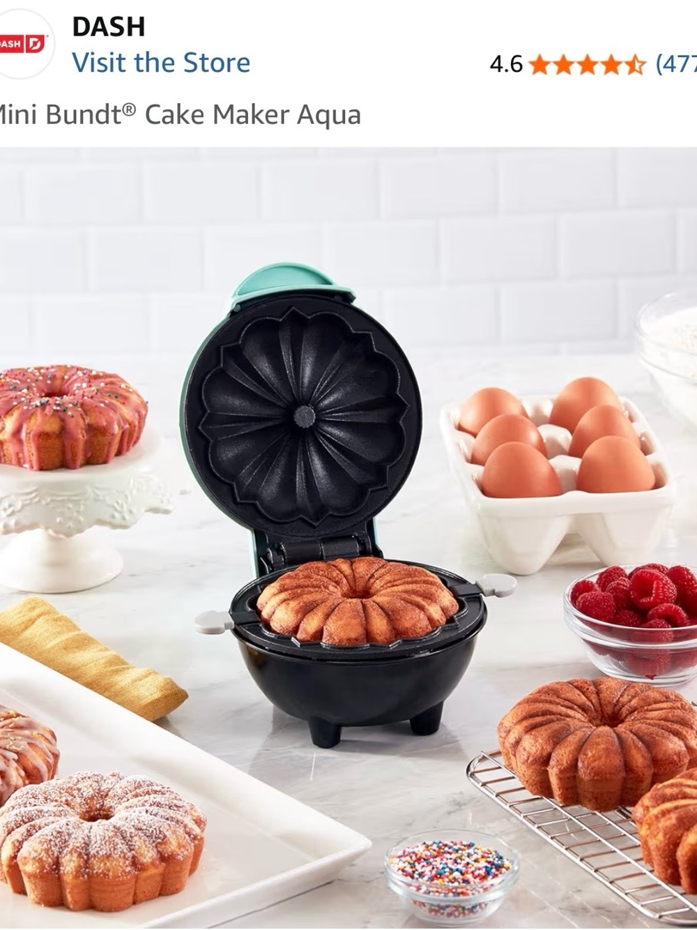 Dash Mini Bundt Cake Maker